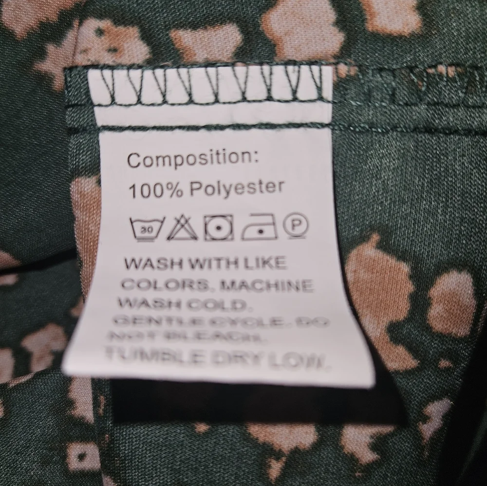SHEIN Green and Gold Midi Dress NWOT - Picture 7 of 7